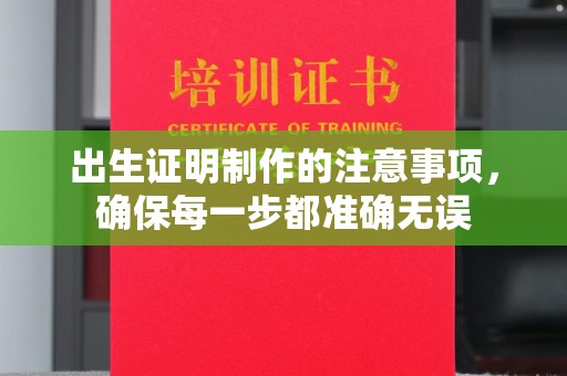 黑水出生证明制作的注意事项，确保每一步都准确无误
